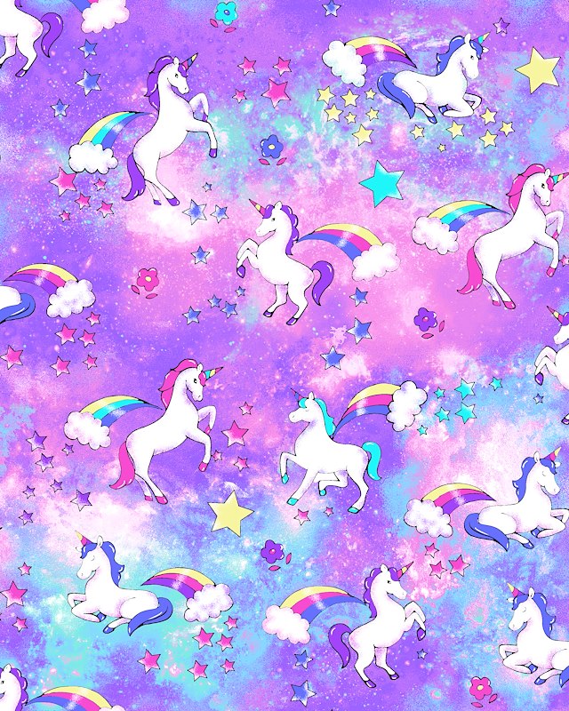 Purple - Unicorn Rainbow - Fabrics, Freckle + Lollie, Belle & Blue ...
