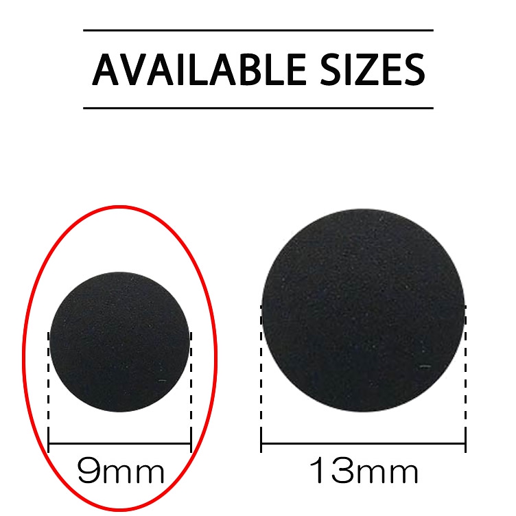 Black - Plastic Snap 9mm
