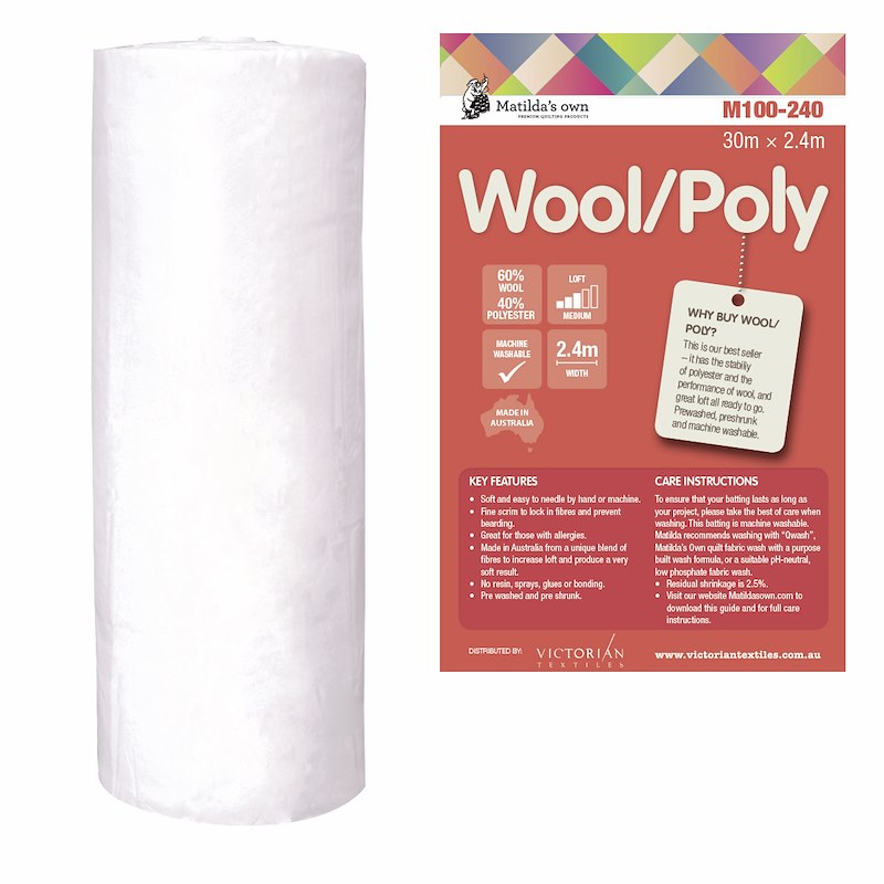 Wool 60%/Poly 40% - 2.4m x 30m Roll