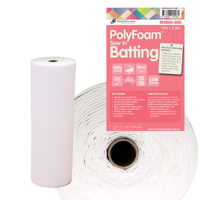 PolyFoam Batting - 80cm x 15m Roll