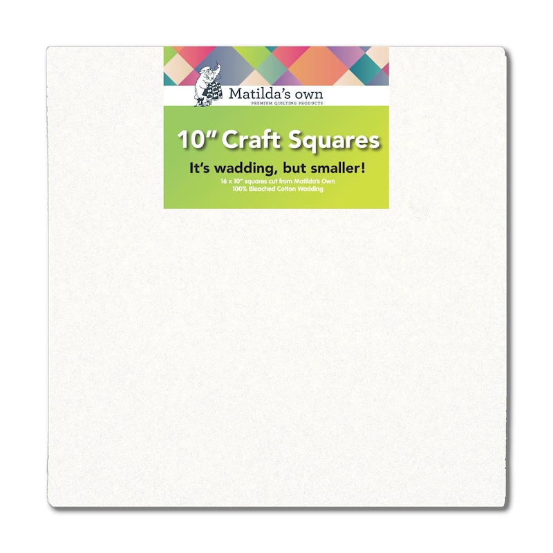 10in Craft Squares - Bleached Cotton 100%