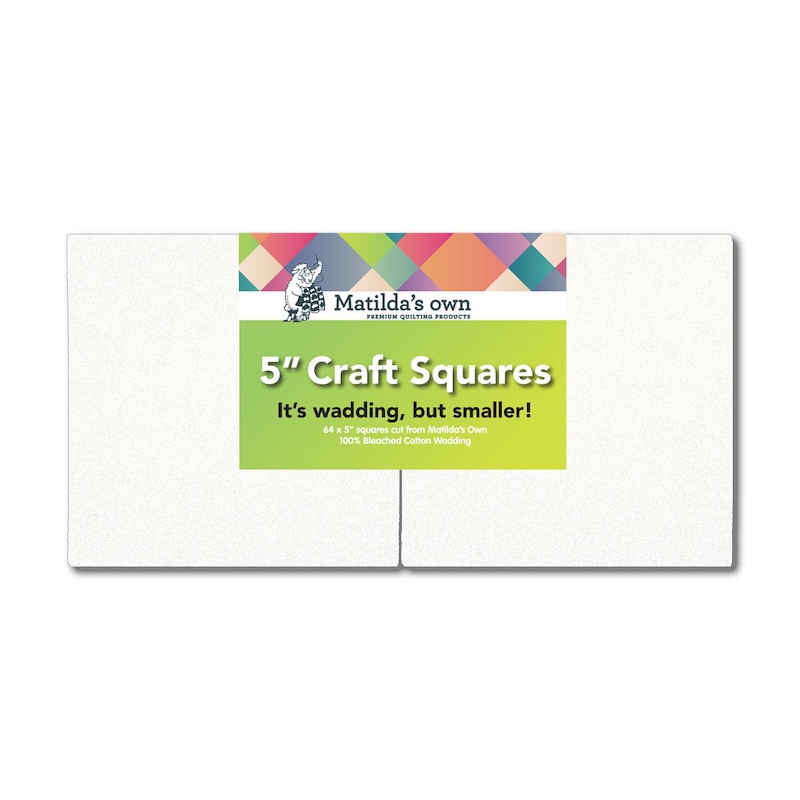 5in Craft Squares - Bleached Cotton 100%