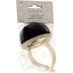 Pin Cushion with Gilded Bracelet - Black