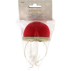 Pin Cushion with Gilded Bracelet - Red