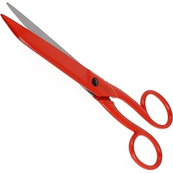 Scissors Flat Blades 17cm - Red