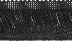 Metallic Chainette 50mm Fringe Black 18.3m long (20yds)
