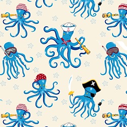 Cream - Pirate Octopus