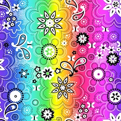 Bright - Rainbow Flowers