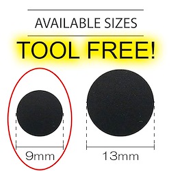 Black - Tool-free Snap 9mm