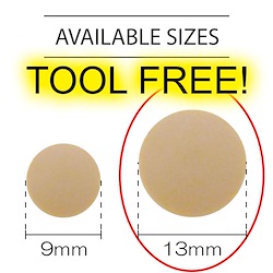 Tan - Tool-free Snap 13mm