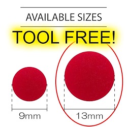 Red - Tool-free Snap 13mm