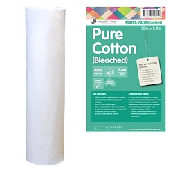 Bleached Cotton 100% - 2.4m x 30m Roll