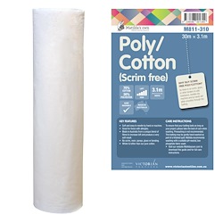 Scrim Free High Loft Cotton 70%/Poly 30% - 3.1m x 25m Roll