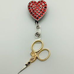 Bling Clip and Reel - Red Heart