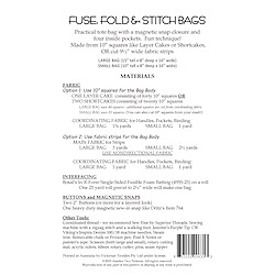 Fuse, Fold & Stitch Bags