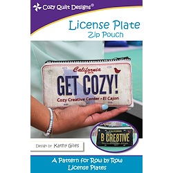 License Plate Zip Pouch